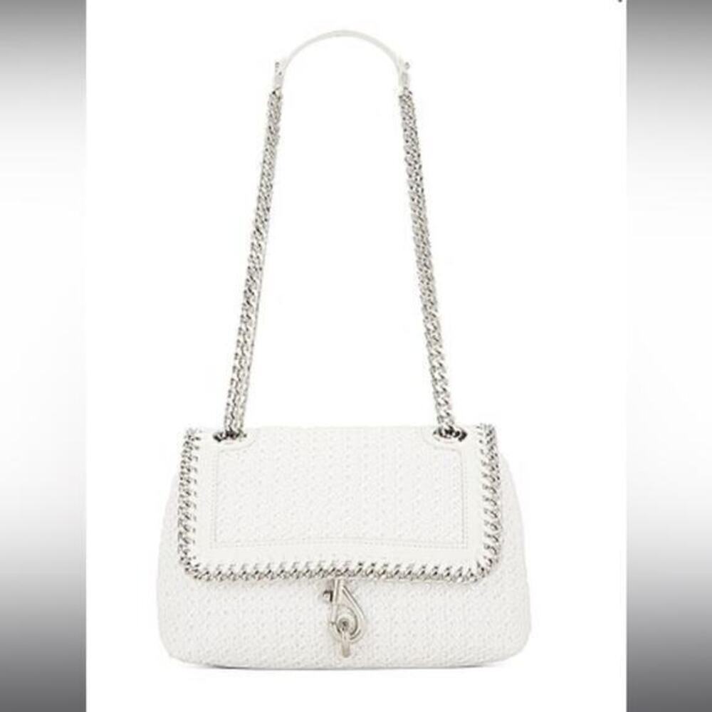 ▶️ Rebecca Minkoff ◀️ Edie Whip Chain Faux Leather Crossbody Shoulder Bag - Picture 3 of 17